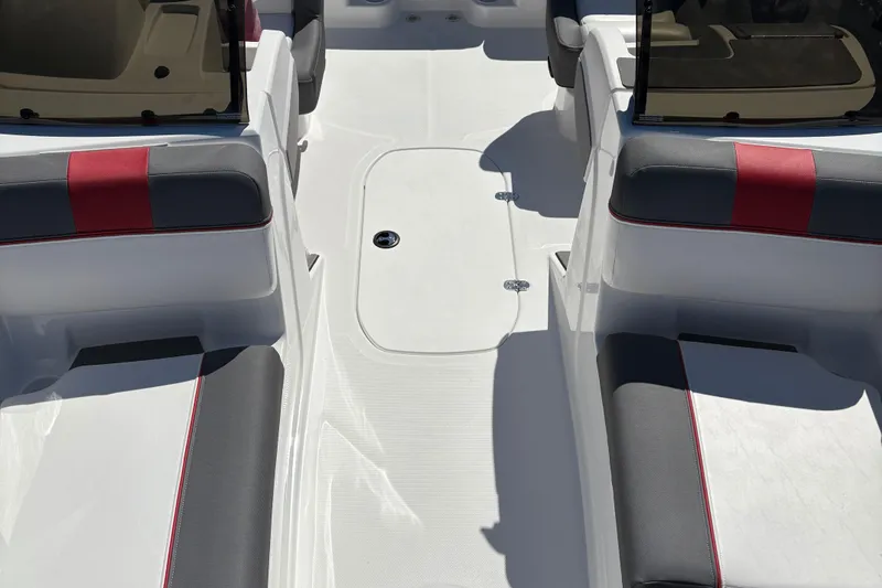 Slide: The Image of Interior of 2026 Tahoe T21 boat with sleek seating and modern design. - 4