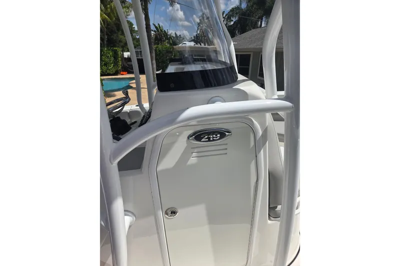 Slide: The Image of 2018 Sea Pro 219 Center Console boat with sleek design and modern features. - 15