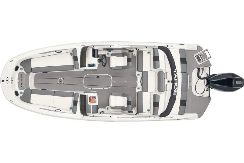 Slide: The Image of Mercury 200 Pro V8 engine on a 2026 Tahoe T21 boat. - 8