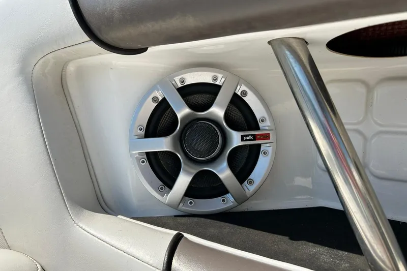 Slide: The Image of Polk audio speaker in 2008 Air Nautique Crossover 236 boat interior. - 50