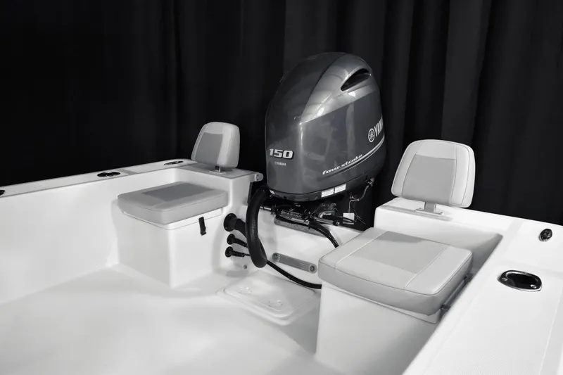 Slide: The Image of 2025 KenCraft 2460 Bay Rider Skiff with Yamaha 150 outboard motor. - 9