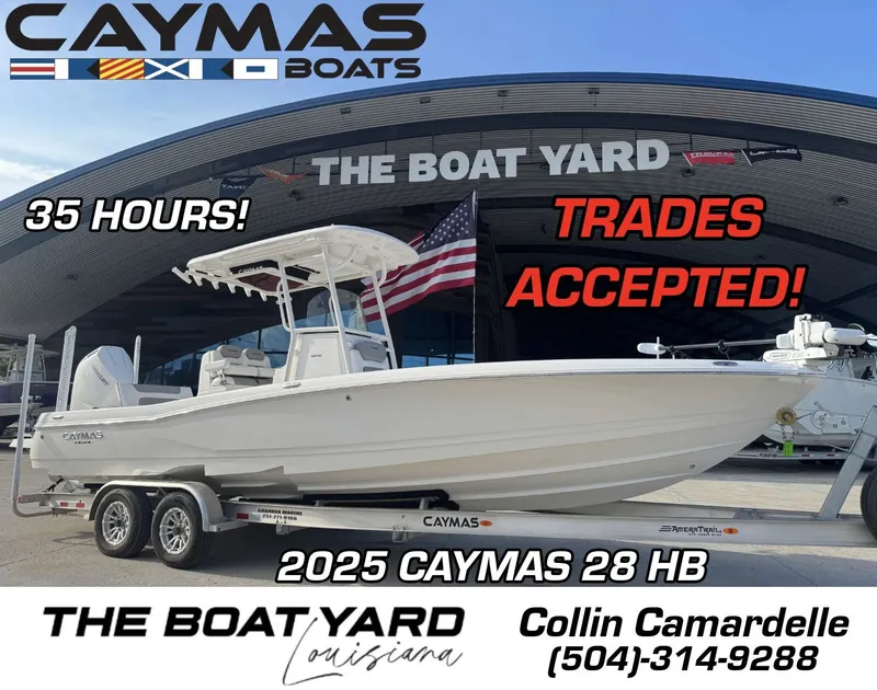 Slide: The Image of 2025 Caymas HB 28 boat on trailer at The Boat Yard, trades accepted. - 1