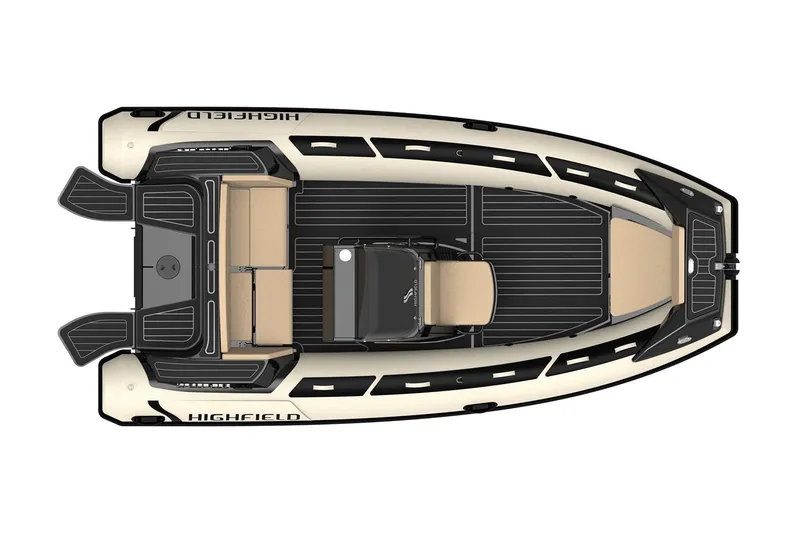 Slide: The Image of Manufacturer Provided Image: Top view of 2025 Highfield Sport 520 boat with sleek design and seating layout. - 4