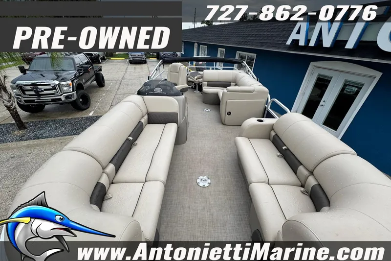 Slide: The Image of Pre-owned 2022 Sun Tracker 22 Sport Fish DLX pontoon boat at Antonietti Marine. - 25