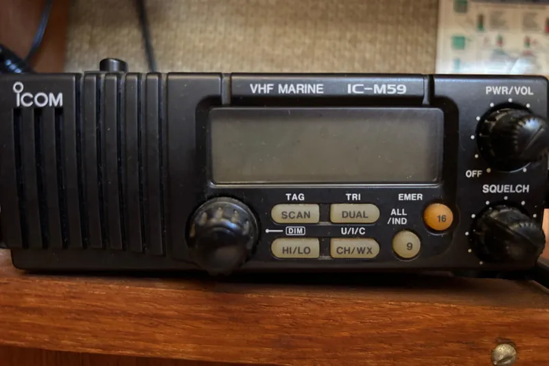 Slide: The Image of Icom VHF Marine IC-M59 radio on 1981 O'Day 34 sailboat. - 20