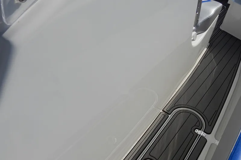 Slide: The Image of Sleek deck design of 2021 Concept 32' Open Deck boat, featuring modern flooring. - 35