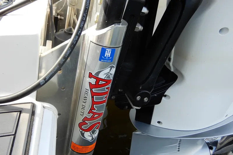 Slide: The Image of Atlas heavy-duty hydraulic jack plate on 2021 Concept 32' Open Deck boat. - 39