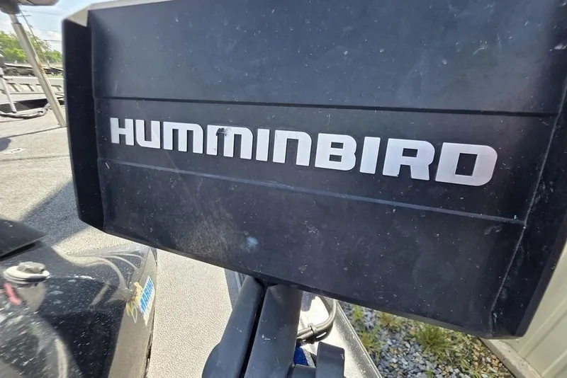 Slide: The Image of Humminbird device on 2012 Phoenix 721 ProXP boat, close-up view. - 14