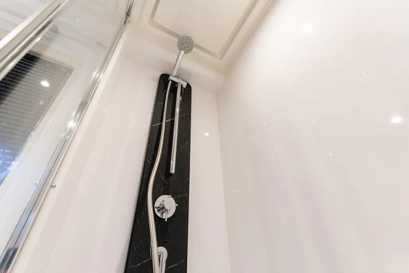 Slide: The Image of Luxurious shower in 2023 Azimut Fly 50 yacht with sleek modern design. - 95