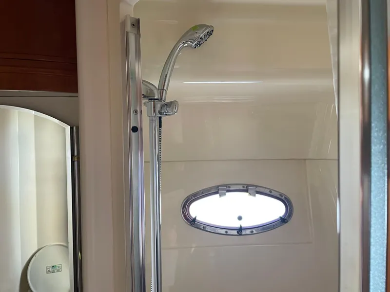 Slide: The Image of Shower area in 2000 Carver 530 Voyager Pilothouse yacht with oval window. - 40