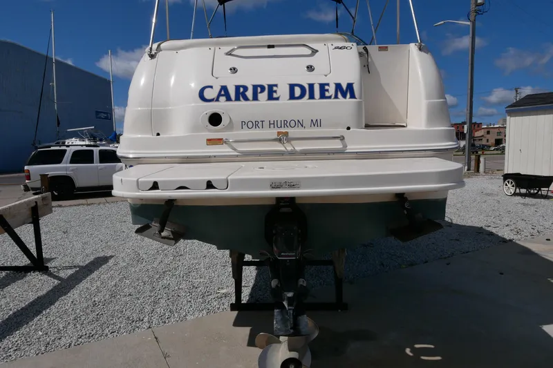 Slide: The Image of 2003 Sea Ray 260 Sundancer boat named "Carpe Diem" in Port Huron, MI. - 9
