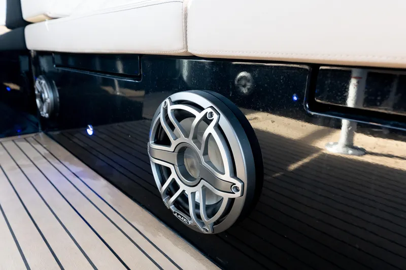 Slide: The Image of Speaker detail on 2025 Colnago C38 OPEN yacht, featuring sleek design and modern finish. - 56
