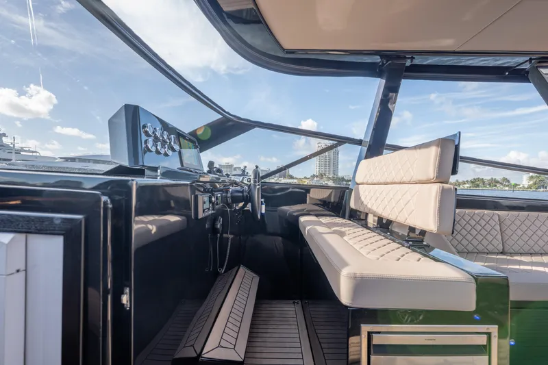 Slide: The Image of Luxurious interior of 2025 Colnago C38 OPEN yacht with modern dashboard and seating. - 58