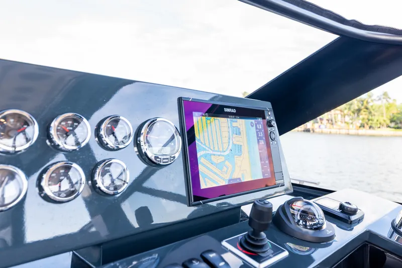 Slide: The Image of Control panel of 2025 Colnago C38 OPEN boat with navigation display and gauges. - 61