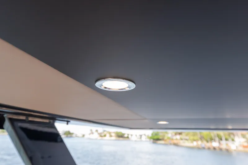 Slide: The Image of Recessed ceiling light on Colnago C38 OPEN yacht, 2025 model, with water view. - 62