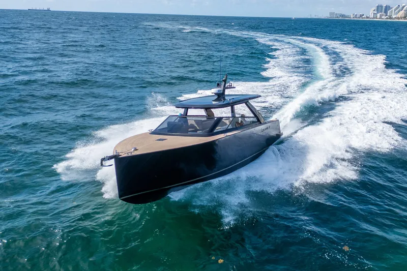 Slide: The Image of Luxury Colnago C38 OPEN yacht cruising on ocean waves, 2025 model. - 8