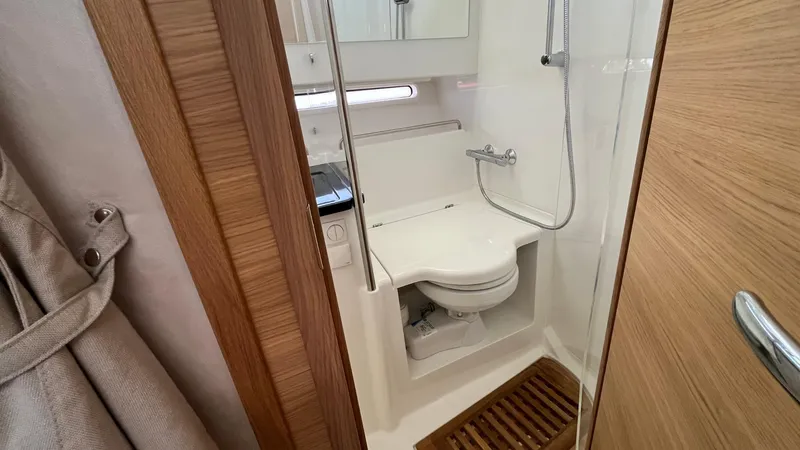Slide: The Image of Modern bathroom in 2025 Nimbus Commuter 11 #086 with shower and wooden accents. - 37