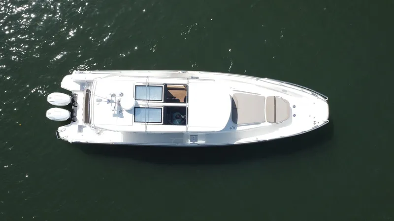 Slide: The Image of Aerial view of 2025 Nimbus Commuter 11 #086 boat on water. - 2