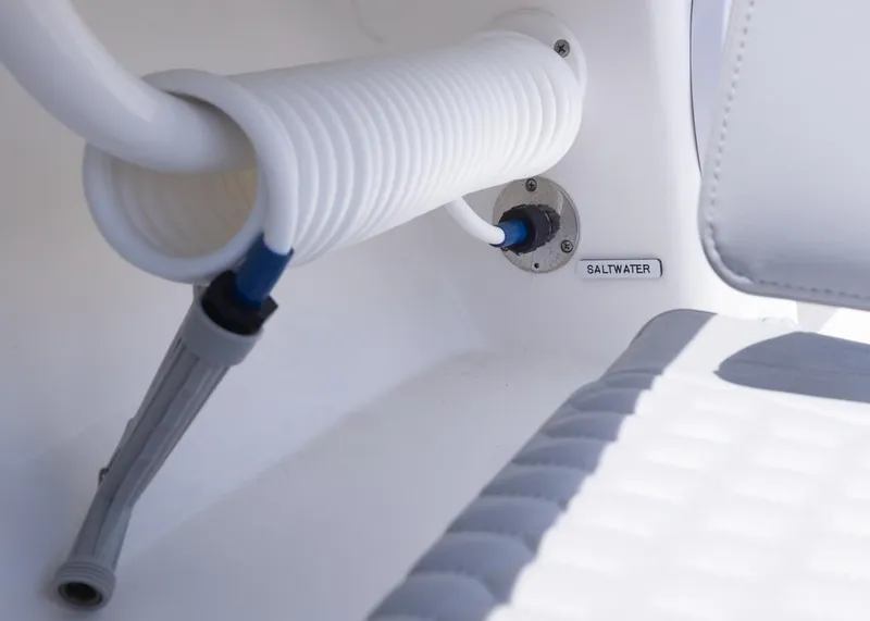 Slide: The Image of Saltwater hose connection on 2025 Invincible 43 Open Fisherman boat. - 14