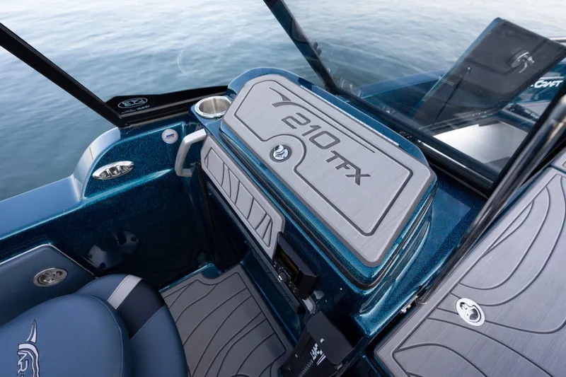 Slide: The Image of 2025 Yar-Craft 210 TFX SP boat interior with sleek design and modern features. - 8
