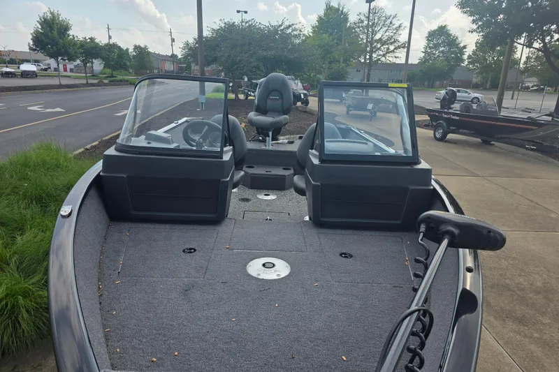 Slide: The Image of 2026 Tracker Pro Guide V-175 Combo boat with dual consoles and spacious deck. - 6
