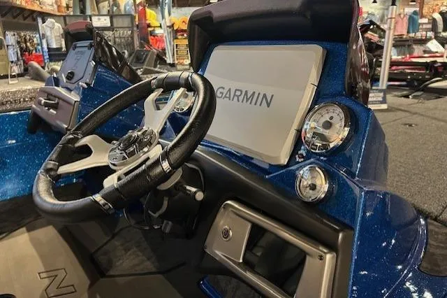Slide: The Image of 2025 Nitro Z20 XL Pro boat dashboard with Garmin navigation system. - 3