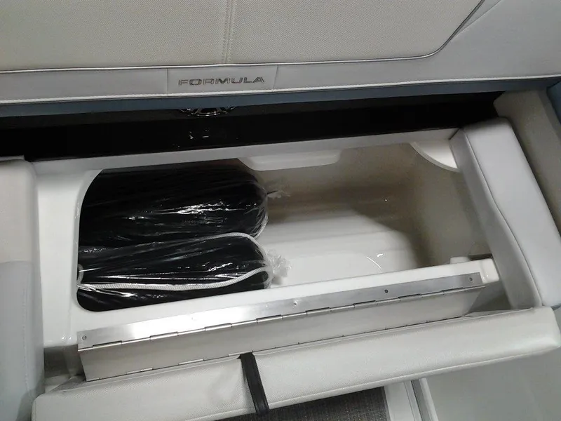 Slide: The Image of Interior of 2018 Formula 310 Sun Sport with TV and modern cabinetry. - 22