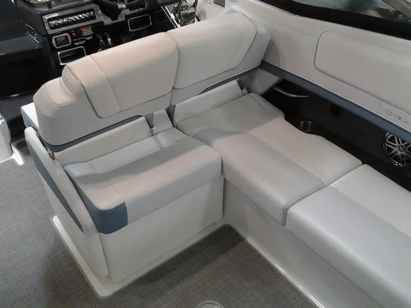 Slide: The Image of 2018 Formula 310 Sun Sport interior with sleek kitchenette and modern design. - 27