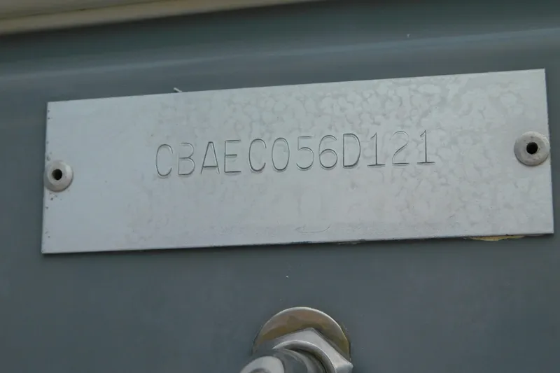 Slide: The Image of Hull identification number on 2021 Cobia 262 Center Console boat. - 46