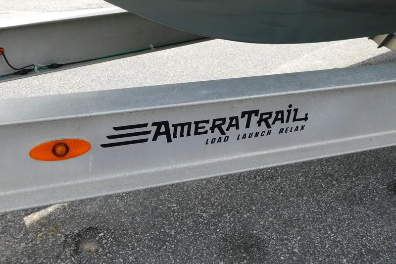 Slide: The Image of Trailer with AmeraTrail branding for 2021 Cobia 262 Center Console boat. - 50