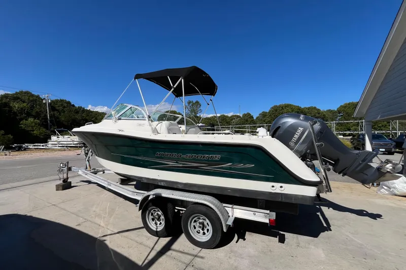 Slide: The Image of 2006 Hydra-Sports Lightning 202 DC boat on trailer with Yamaha outboard motor. - 4