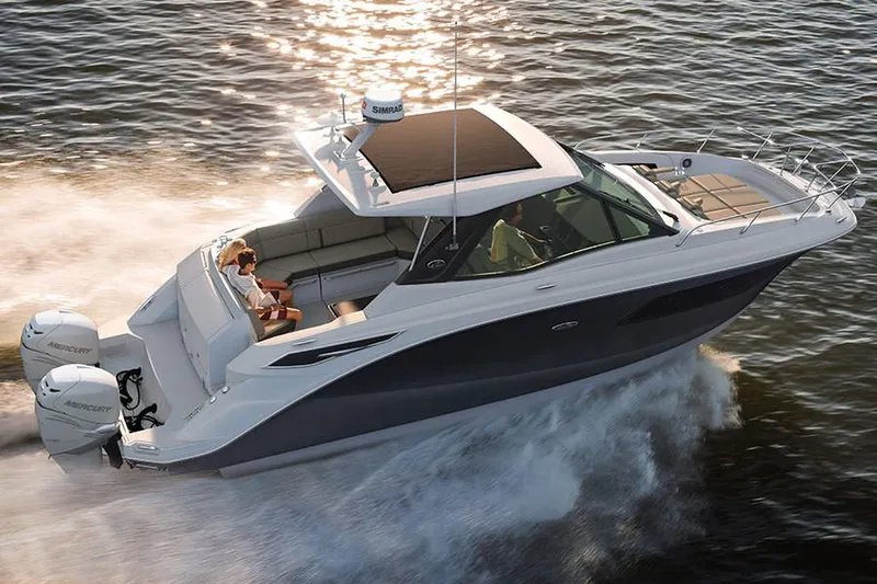 Slide: The Image of Manufacturer Provided Image: 2021 Sea Ray Sundancer 320 Coupe OB cruising on water. - 42