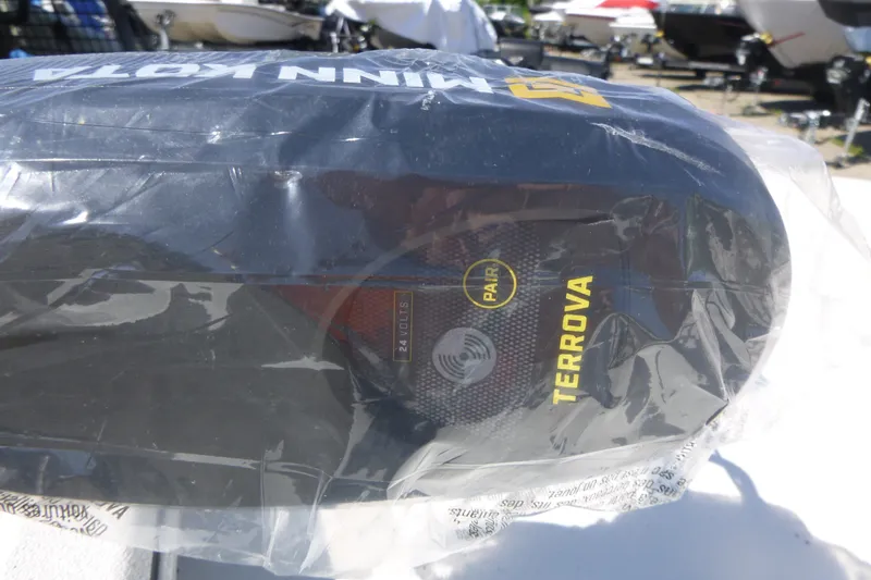 Slide: The Image of Minn Kota Terrova motor in packaging, compatible with 2025 Ranger RB210 boat. - 8