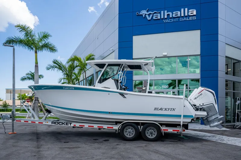 The Image of 2019 Blackfin 272 CC boat on trailer at Valhalla Yacht Sales dealership. - 0