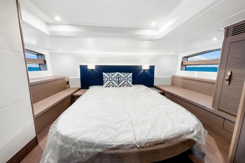 Slide: The Image of Luxurious cabin interior of 2024 Beneteau Gran Turismo 45 yacht with modern design. - 65