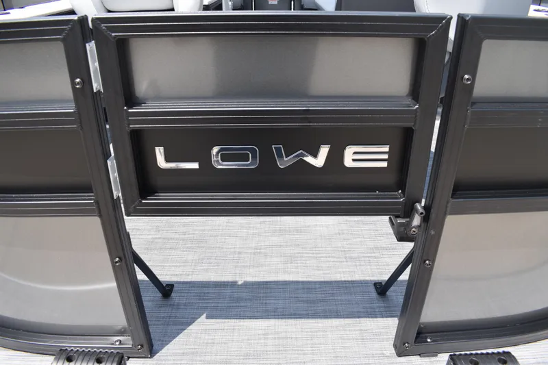 Slide: The Image of 2026 Lowe SF 212 WT Sport Fish boat gate with logo detail. - 14