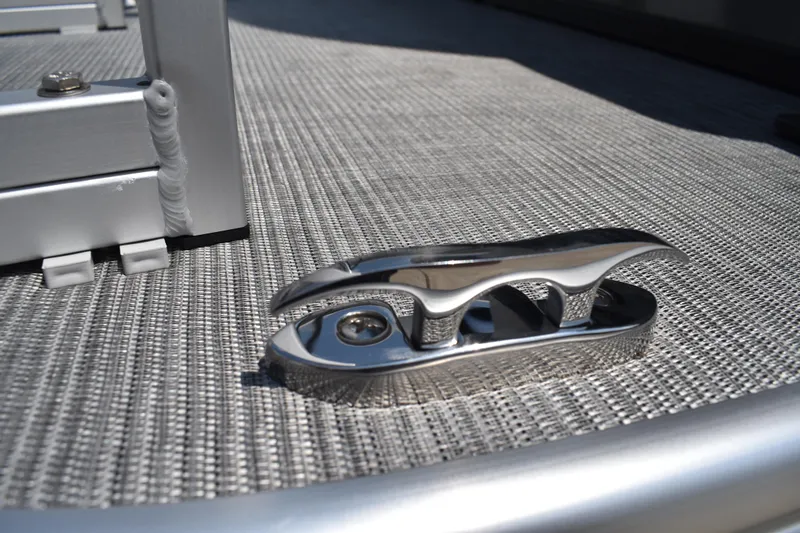 Slide: The Image of Close-up of a cleat on a 2026 Lowe SF 212 WT Sport Fish boat deck. - 54