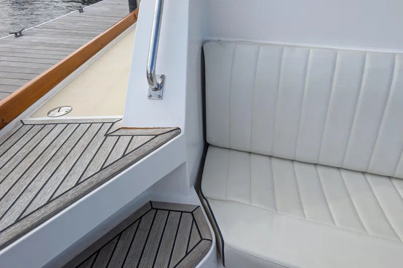 Slide: The Image of Luxury seating and deck detail on 2006 Grand Banks 49 Eastbay SX yacht. - 17