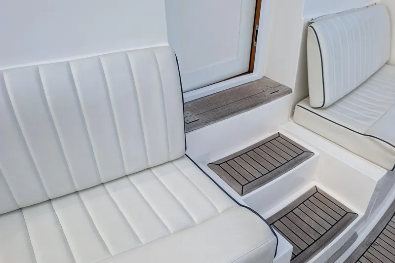 Slide: The Image of Luxury seating and steps on 2006 Grand Banks 49 Eastbay SX yacht. - 16