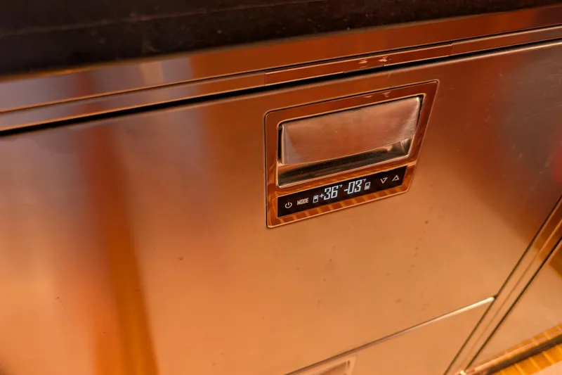 Slide: The Image of Stainless steel appliance with digital display on 2006 Grand Banks 49 Eastbay SX yacht. - 50