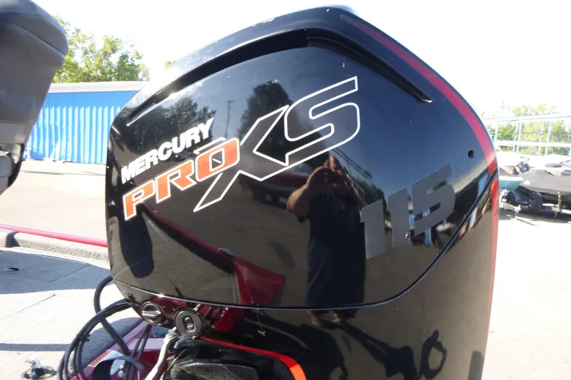 Slide: The Image of Mercury Pro XS 115 engine on 2020 Tracker Pro Team 190 TX boat. - 16
