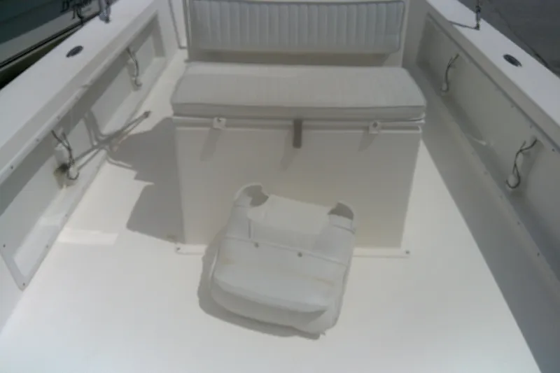 Slide: The Image of 2008 KenCraft 2260 BAYRIDER boat interior with seating and storage compartments. - 10