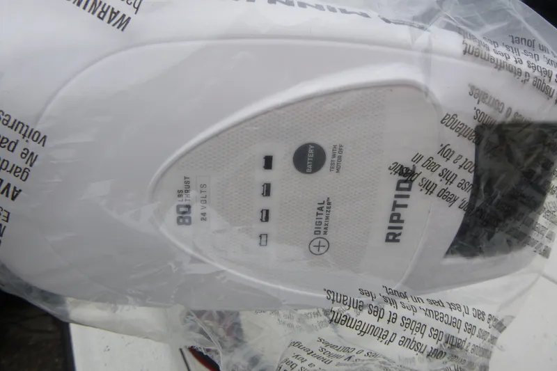 Slide: The Image of Ranger RB210 2025 model with Riptide digital maximizer and 80 lbs thrust, 24 volts. - 7