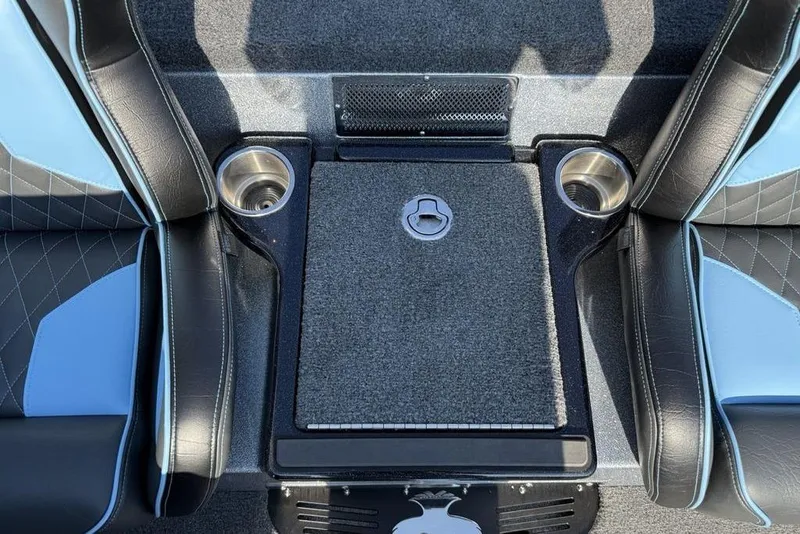 Slide: The Image of Interior of 2026 Phoenix 20 XE boat with cup holders and seating. - 20