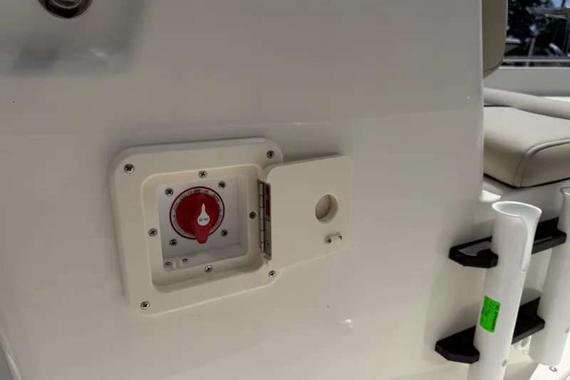 Slide: The Image of Open storage compartment on 2025 Key West 1720 Center Console boat. - 8