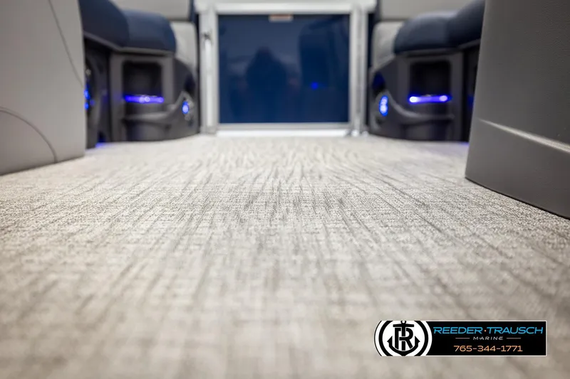 Slide: The Image of 2026 Avalon LSZ VRB interior with modern carpet and ambient blue lighting. - 46