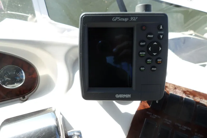 Slide: The Image of Garmin GPSmap 392 on 2000 Sea Ray 380 Aft Cabin yacht dashboard. - 24