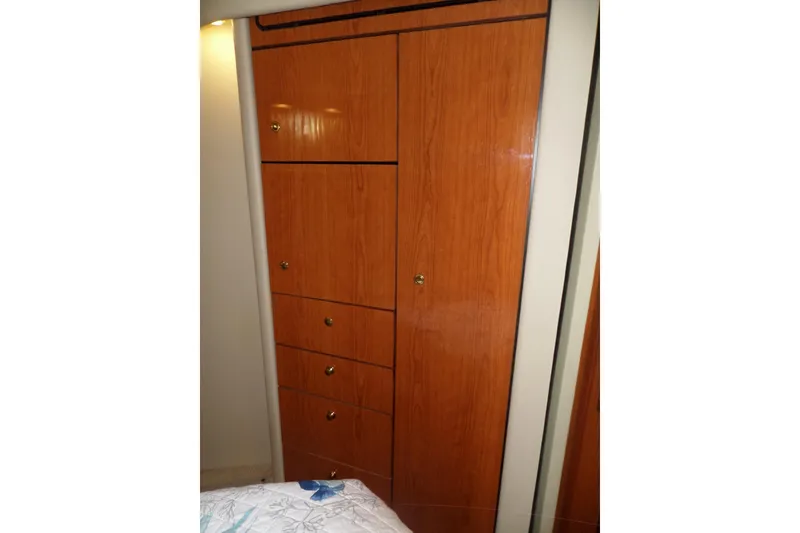 Slide: The Image of Wooden cabinet in 2000 Sea Ray 380 Aft Cabin yacht interior. - 66