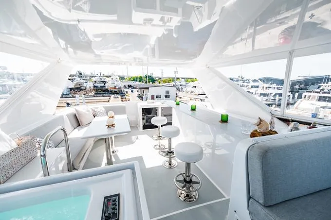 Slide: The Image of Flybridge Looking Aft - 86