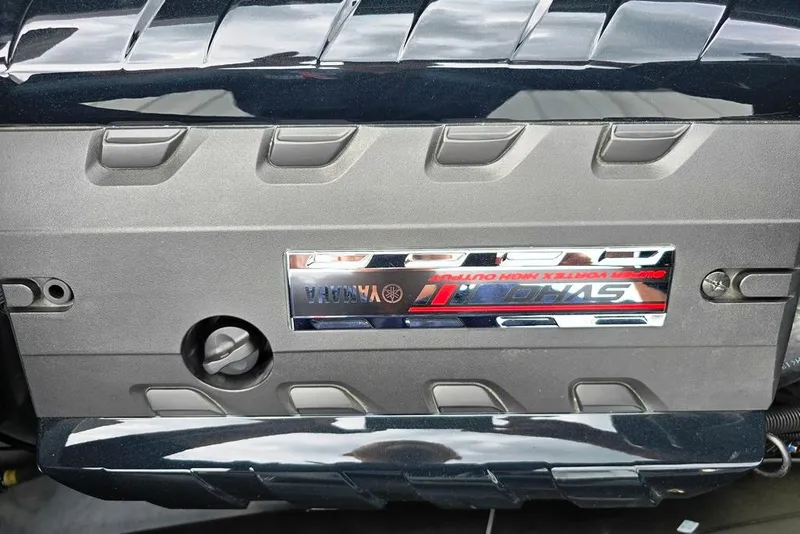 Slide: The Image of 2020 Yamaha WaveRunner engine cover with logo and design details. - 13